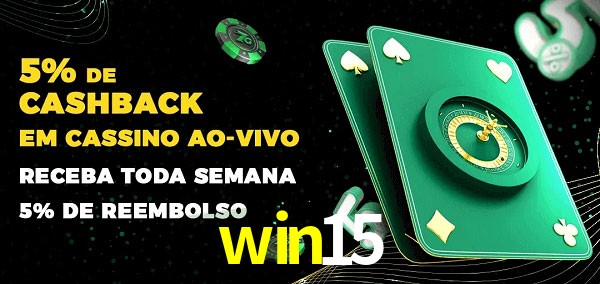 Promoções do cassino ao Vivo win15